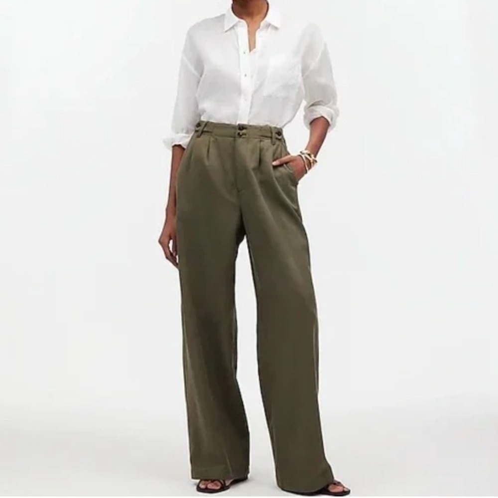 Madewell Olive Wide Leg Pants